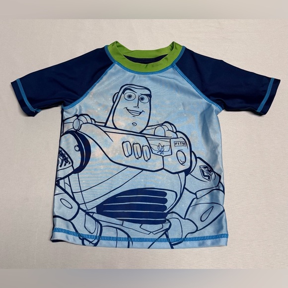 Pixar Other - Buzz Lightyear Kids Swim Rashguard - Blue and Green Sz 24mos‎